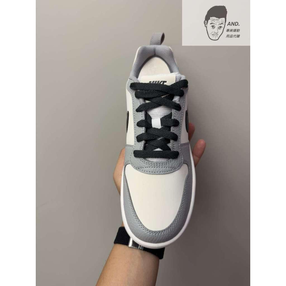 【AND.】NIKE COURT BOROUGH LOW 灰白 皮革 休閒 女款 II1199-101-細節圖2