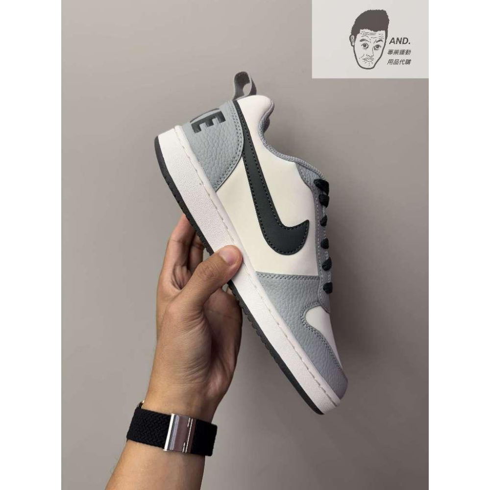 【AND.】NIKE COURT BOROUGH LOW 灰白 皮革 休閒 女款 II1199-101-細節圖3