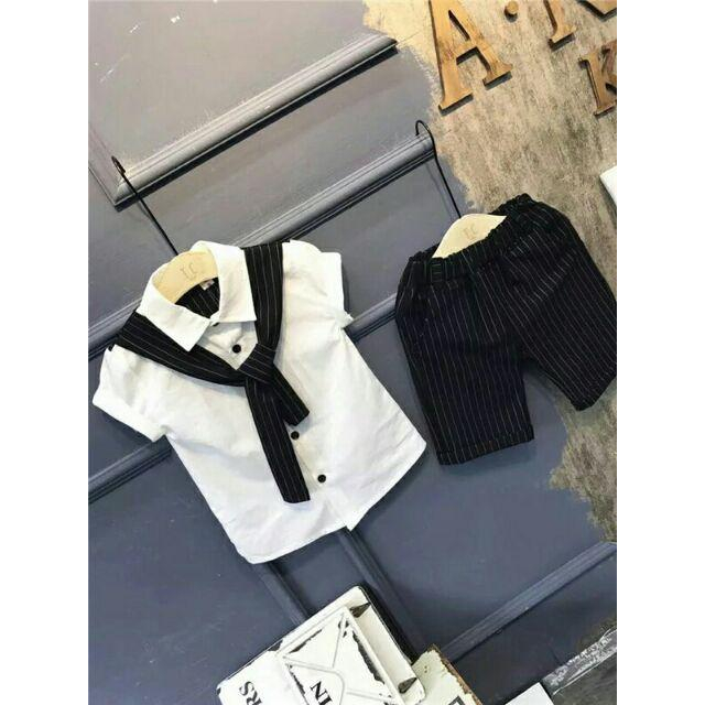 🎀新品上市🎀夏裝 男童 短袖襯衫 短褲 套裝組 婚禮 禮服 紳士套裝 男童襯衫-細節圖3