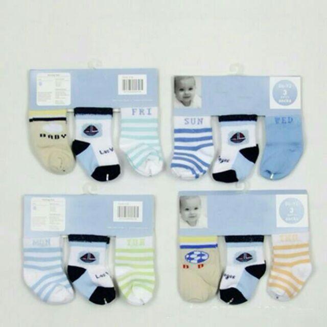 ♥寶寶必備♥寶寶 嬰兒 新生兒 純棉 平口 短筒襪 新生兒襪 寶寶襪 襪子 三雙一組 超值 優惠 現貨 出清 熱銷-細節圖2