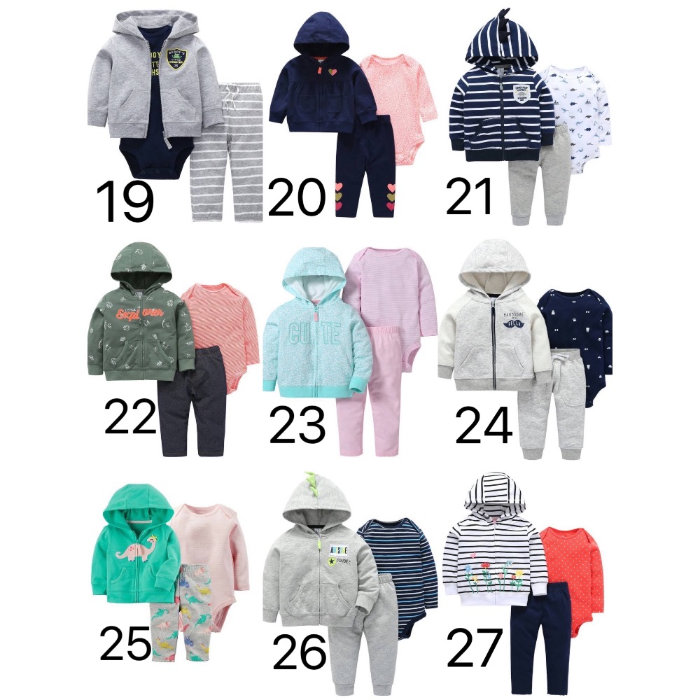 ❤️現貨促銷❤️台灣出貨 春秋新款 寶寶嬰幼兒 純棉 長袖 包屁衣 長褲 外套 超值 三件套裝 便宜-細節圖3