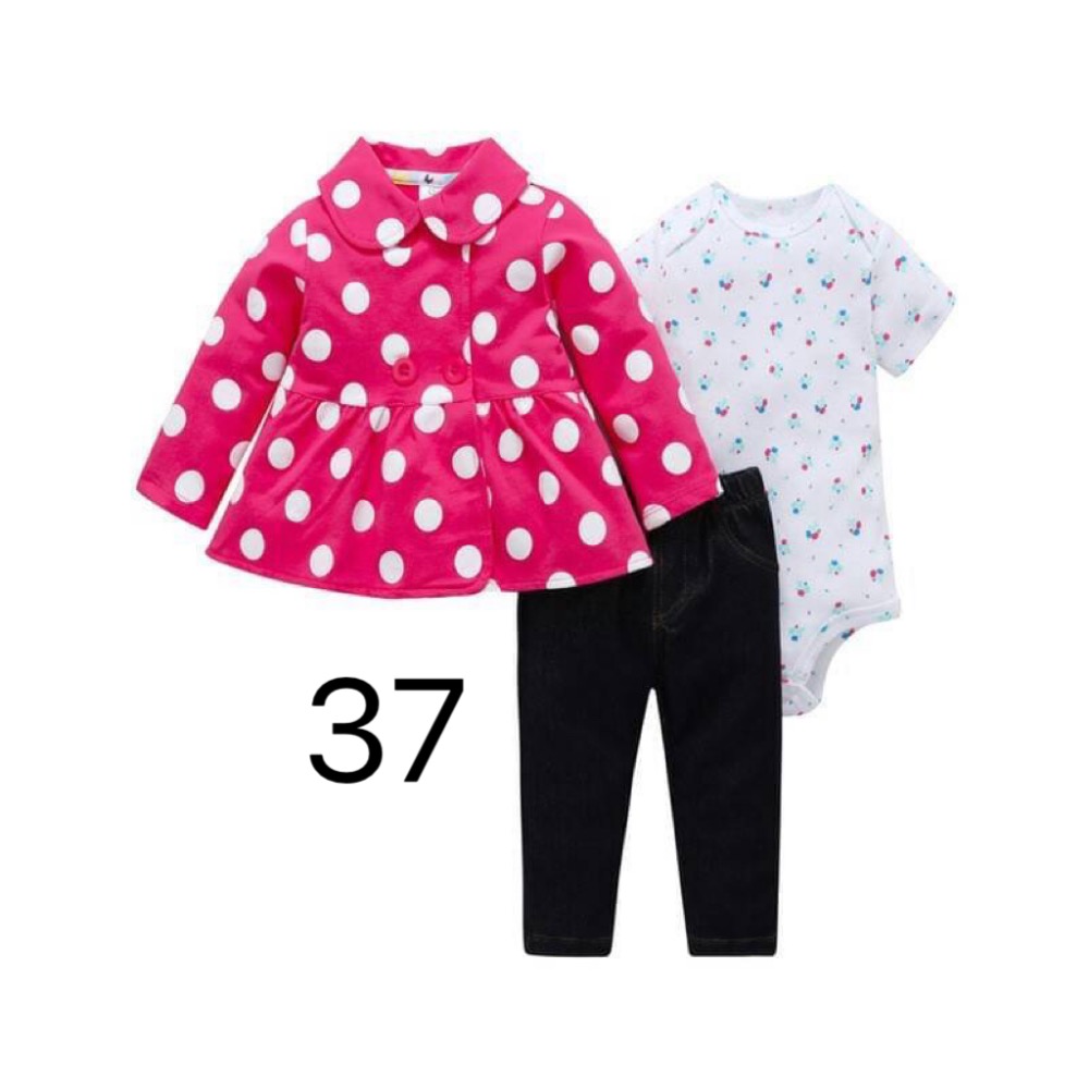 ❤️現貨促銷❤️台灣出貨 春秋新款 寶寶嬰幼兒 純棉 長袖 包屁衣 長褲 外套 超值 三件套裝 便宜-細節圖5