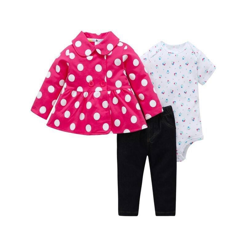 ❤️現貨促銷❤️台灣出貨 春秋新款 寶寶嬰幼兒 純棉 長袖 包屁衣 長褲 外套 超值 三件套裝 便宜-規格圖5