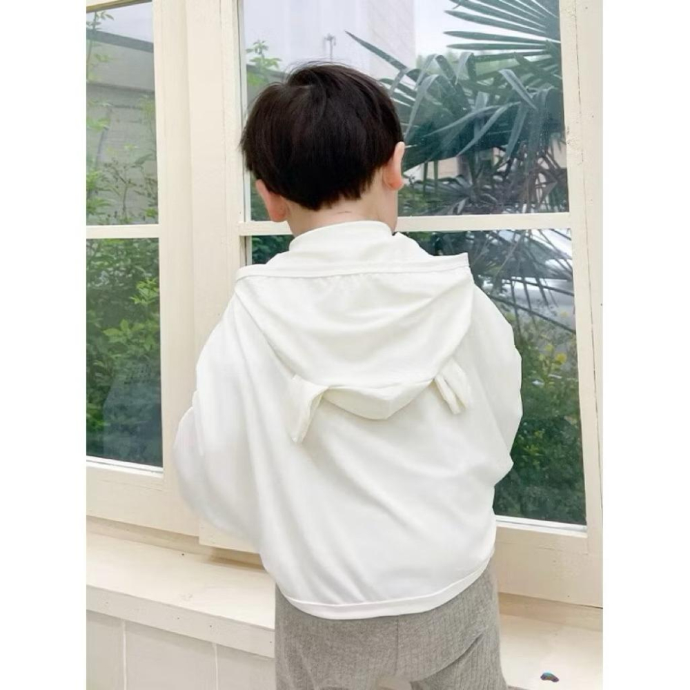 ❤️夏天必備❤️台灣現貨夏季冰絲連帽防紫外線斗篷 男孩冰絲防曬衣 女孩冰絲防曬衣 涼感 輕薄透氣 人氣商品 新鮮貨-細節圖8