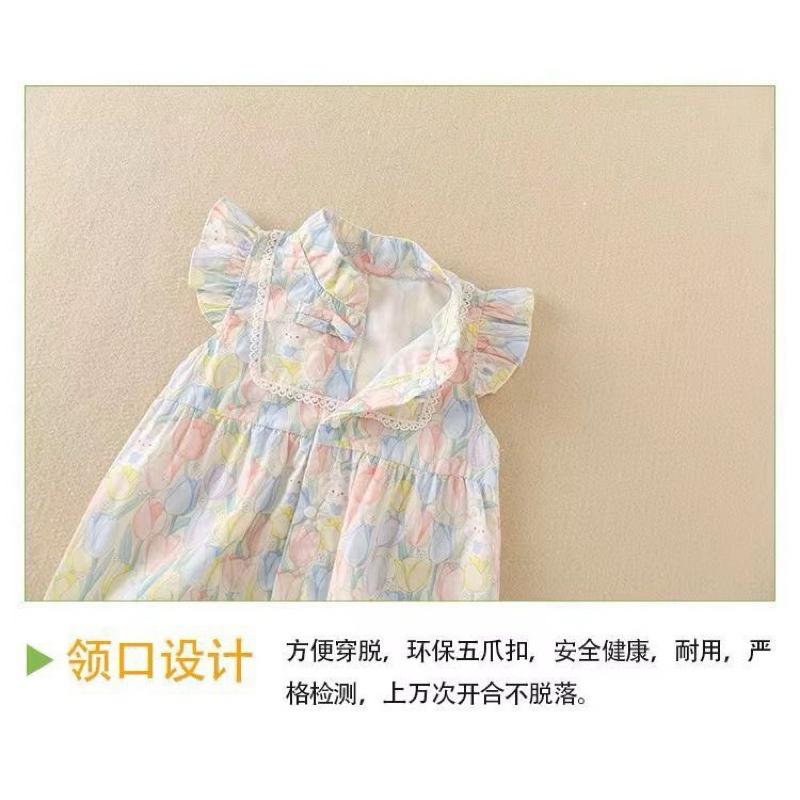 ❤️優惠促銷❤️夏季 女寶 薄款 可愛兔子花朵包屁衣 連身衣 外出服 爬服-細節圖7
