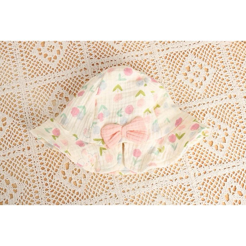 ❤️優惠促銷❤️夏季 女寶 吊帶碎花背心包屁衣 帽子 套裝 遮陽帽 夏季薄款 滿月服 周歲服 新鮮貨-細節圖4