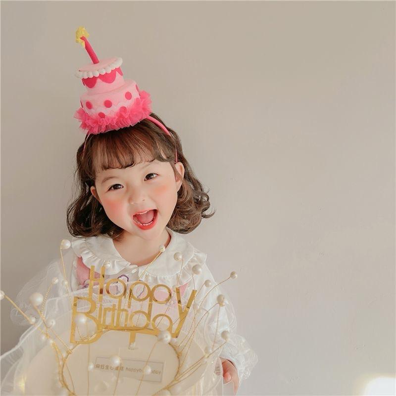 👑優惠促銷👑 女童甜美生日髮箍公主  寶寶皇冠頭紗髮飾 生日派對 🥳生日必備-細節圖5