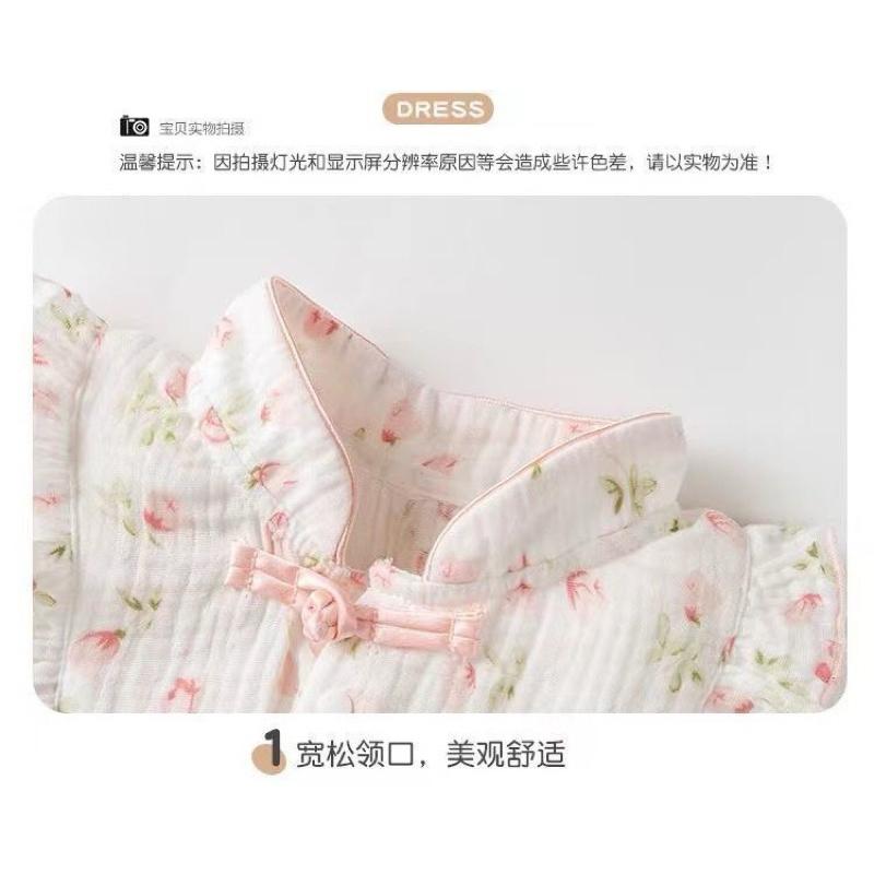 ❤️優惠促銷❤️春秋新款 嬰幼兒 碎花長袖包屁衣 公主風 甜美外出服 春季外出服 百日服 週歲服-細節圖4