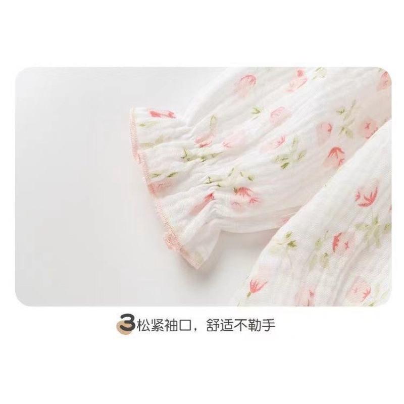 ❤️優惠促銷❤️春秋新款 嬰幼兒 碎花長袖包屁衣 公主風 甜美外出服 春季外出服 百日服 週歲服-細節圖6
