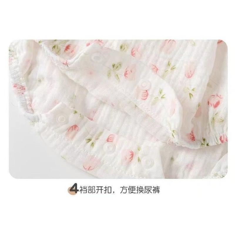 ❤️優惠促銷❤️春秋新款 嬰幼兒 碎花長袖包屁衣 公主風 甜美外出服 春季外出服 百日服 週歲服-細節圖7