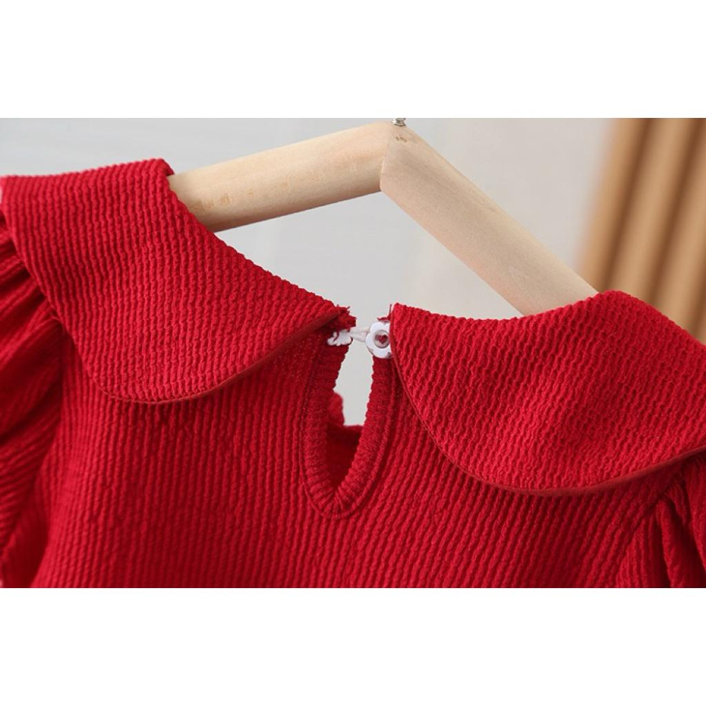 ❤️現貨促銷❤️夏季女寶泡泡袖小熊蝴蝶結拼接小洋裝 寶寶禮服 喜氣 新鮮貨 人氣商品 台灣現貨 隔日到貨 免運費-細節圖9