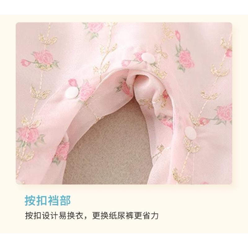 ❤️優惠促銷❤️春秋新款女寶花朵旗袍連身衣 中國風 滿月服 週歲服 外出服 人氣商品 台灣出貨 熱銷 免運費-細節圖8