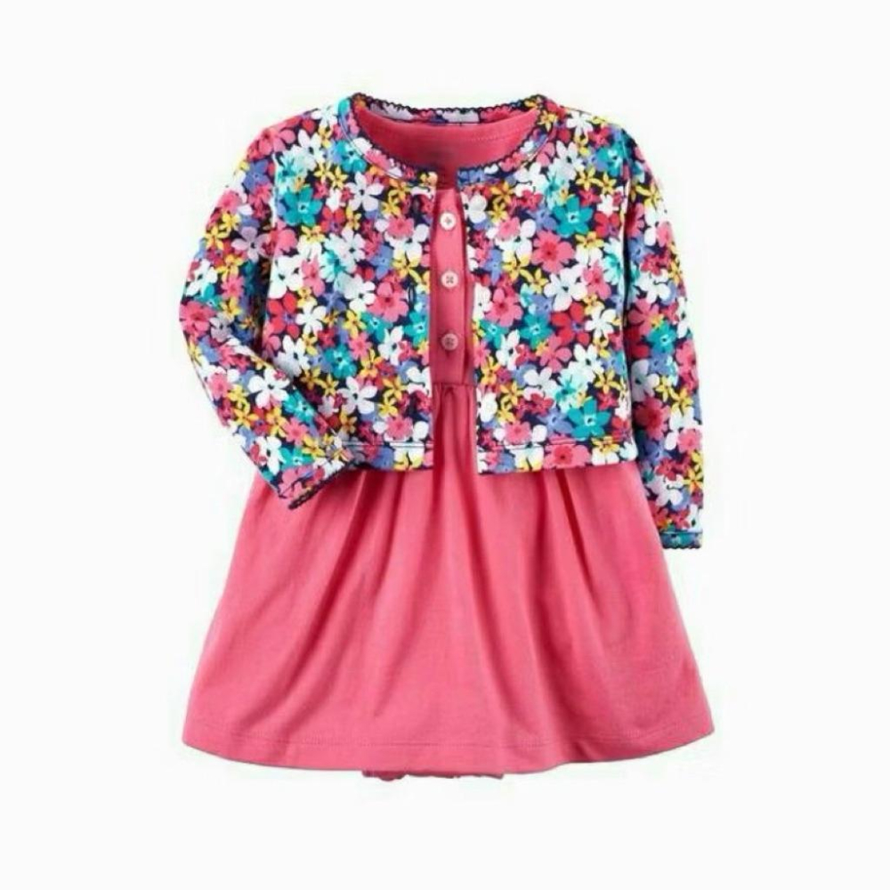 ❤️現貨出清❤️夏季 女童 純棉 短袖包屁裙 薄外套 套裝-細節圖2