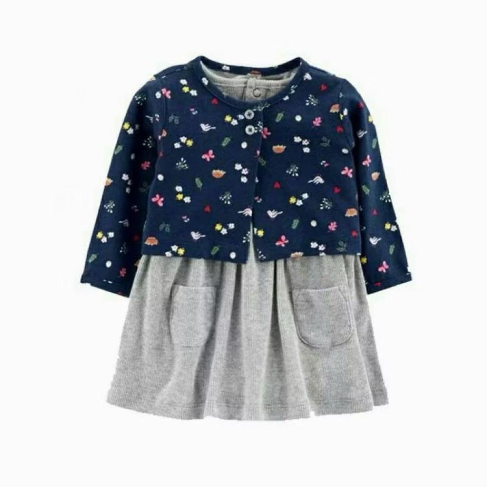 ❤️現貨出清❤️夏季 女童 純棉 短袖包屁裙 薄外套 套裝-細節圖3