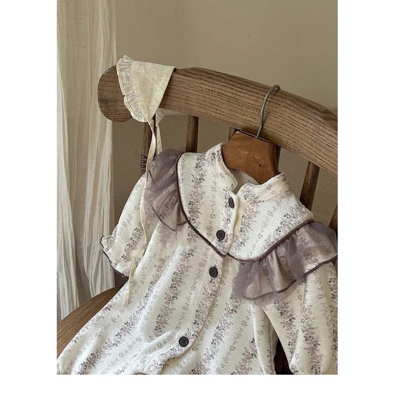 ❤️優惠促銷❤️韓式寶寶連身衣秋季新款可愛碎花外出爬服 台灣出貨 人氣商品 新鮮貨 百搭 免運費 氣質-細節圖5