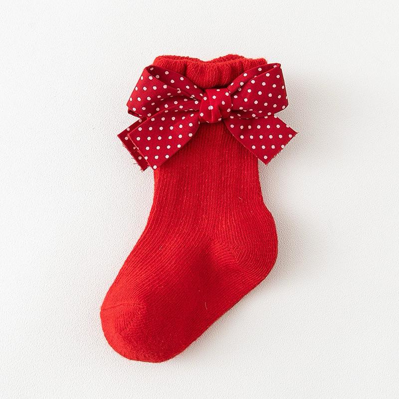 ❤️現貨促銷❤️台灣出貨 ins嬰幼兒 寶寶 紅色喜氣過年 公主襪 蝴蝶結襪 大紅色襪 聖誕襪 過年走春 過年必備-細節圖8