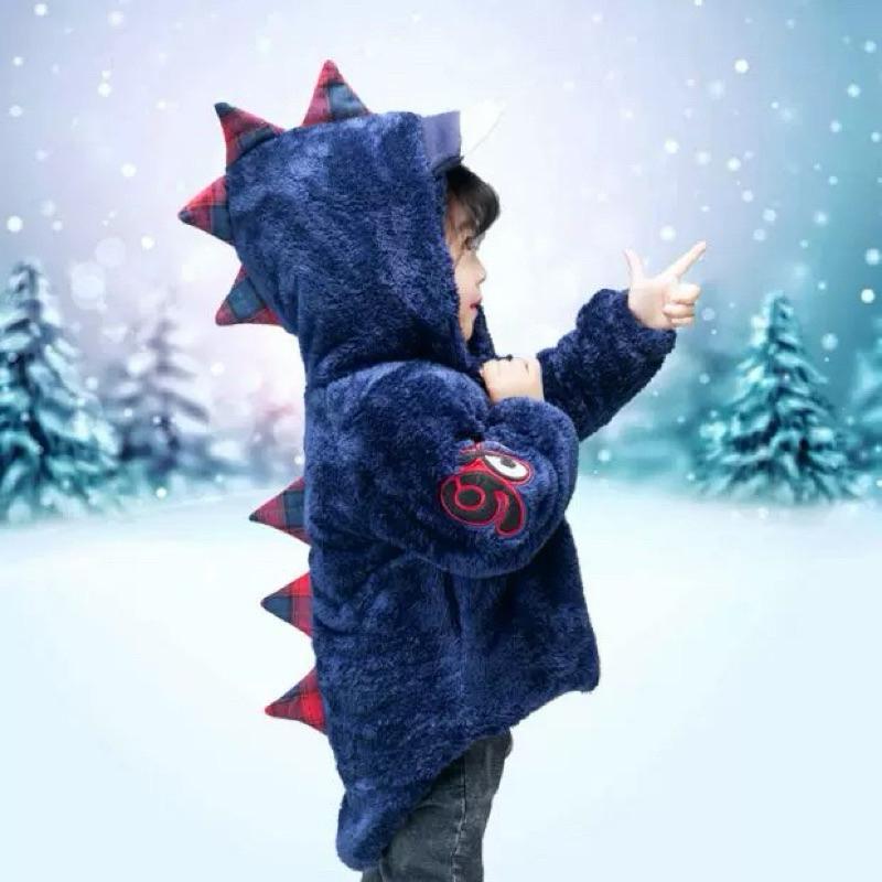 ❤️現貨促銷❤️秋冬新款 嬰幼兒 男寶 女寶 純棉 連帽恐龍 外套 外出服 ins爆款 隔日到貨 台灣現貨-細節圖3