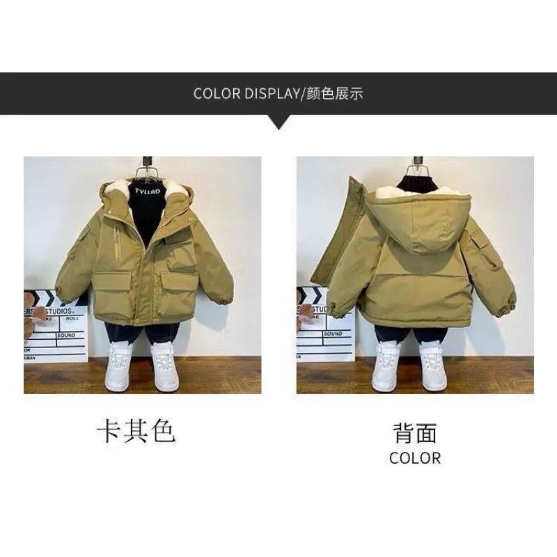 ❤️優惠促銷❤️秋冬新款 韓版男童加絨加厚保暖大衣外套 中大童-細節圖5
