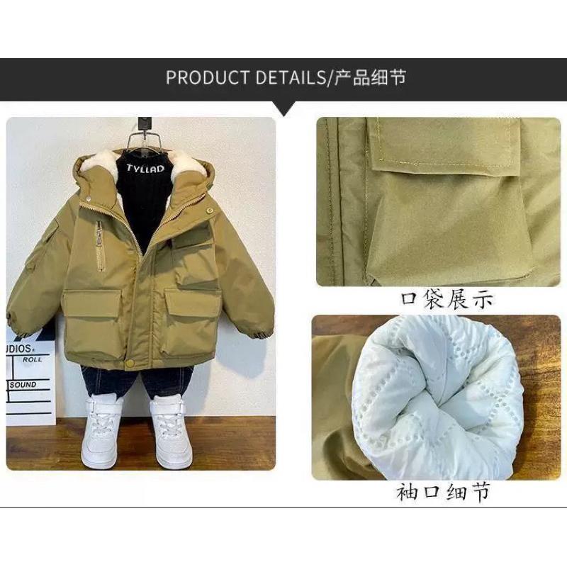 ❤️優惠促銷❤️秋冬新款 韓版男童加絨加厚保暖大衣外套 中大童-細節圖6