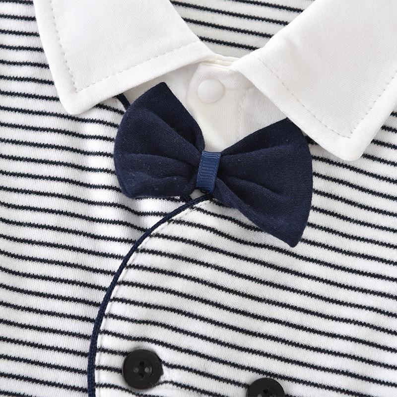 ❤️現貨促銷❤️春秋新款男寶寶假兩件紳士英倫爬服 嬰兒超洋氣外出服 周歲服 百日服 台灣出貨 隔日到貨 免運費-細節圖5