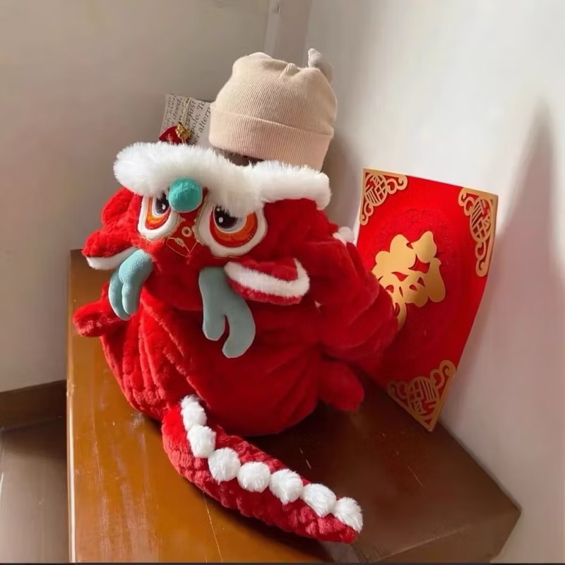 ❤️優惠促銷❤️秋冬嬰兒拜年服加絨加厚保暖連身衣 喜慶紅色 新年服 過年加厚外出服 龍造型  過年必備-細節圖8