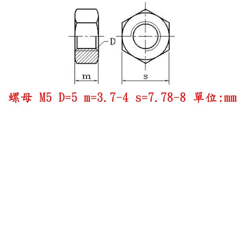 台中現貨 螺絲 304不銹鋼 圓頭十字螺絲 M5 墊片 彈簧墊片 螺母 4棵1組 婷婷的店-細節圖4