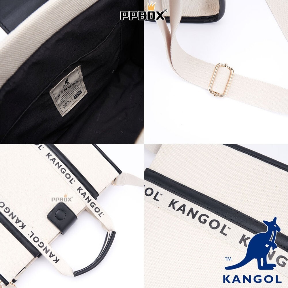 KANGOL 帆布串標系列 附背帶 包包-細節圖3