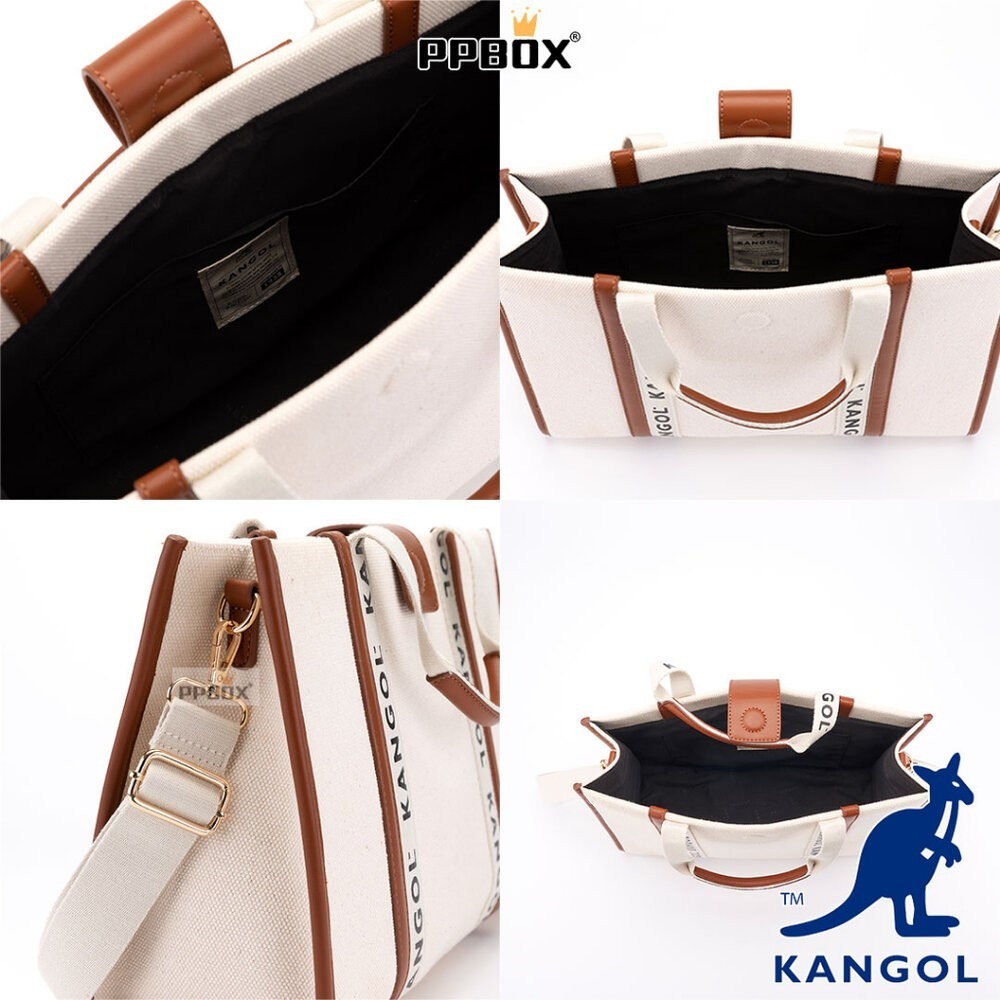 KANGOL 帆布串標系列 附背帶 包包-細節圖4