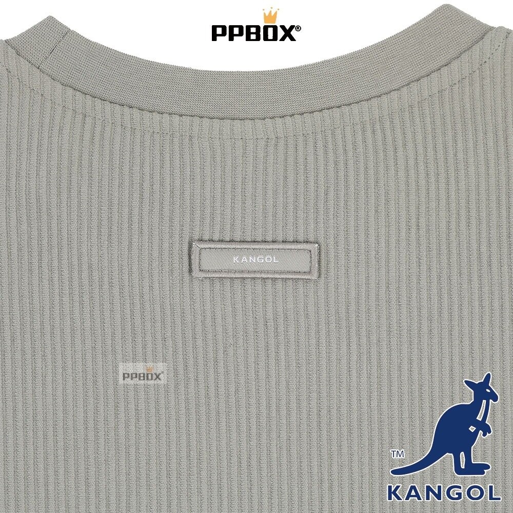 KANGOL 假兩件束條紋理短袖 衣服 [66251120]-細節圖5