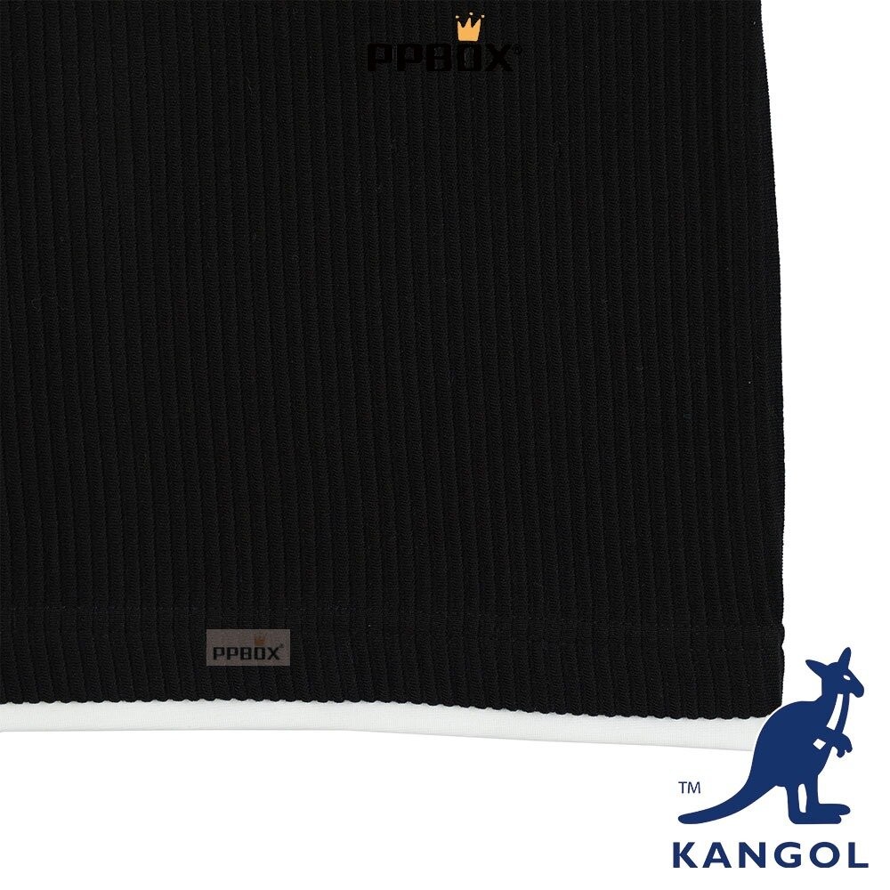 KANGOL 假兩件束條紋理短袖 衣服 [66251120]-細節圖6