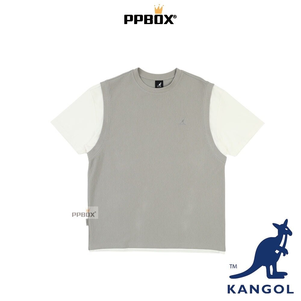 KANGOL 假兩件束條紋理短袖 衣服 [66251120]-規格圖11