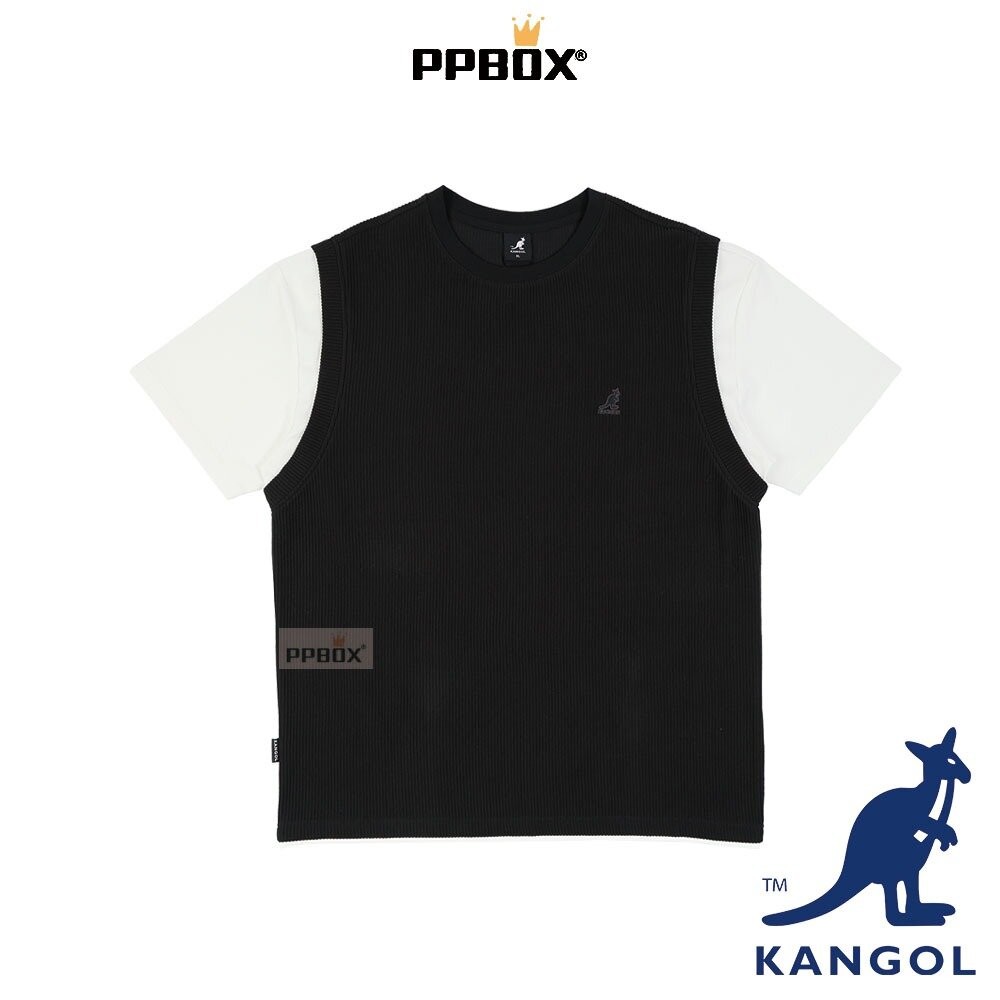 KANGOL 假兩件束條紋理短袖 衣服 [66251120]-規格圖11