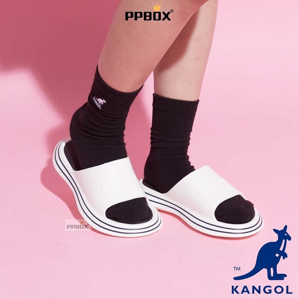 KANGOL 立體文字 鞋邊條紋 拖鞋【62251621】-細節圖3