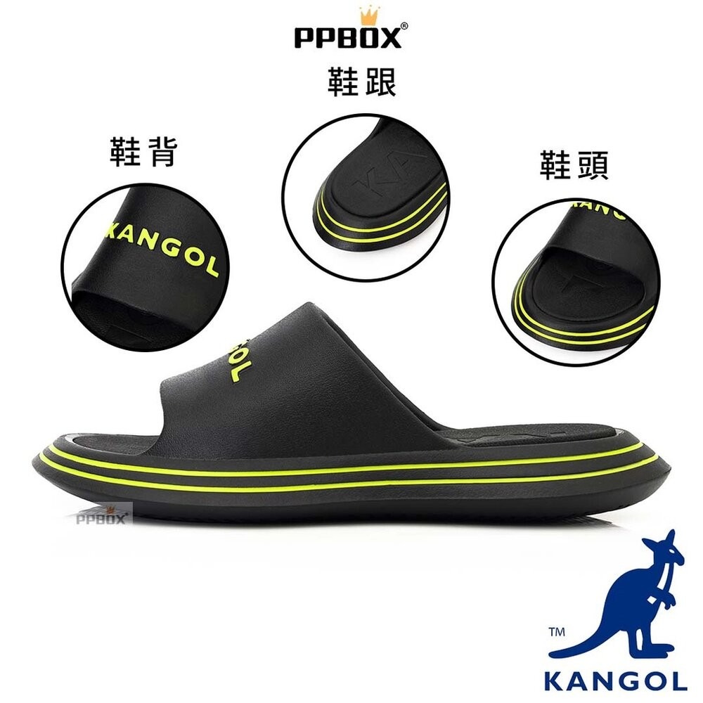 KANGOL 立體文字 鞋邊條紋 拖鞋【62251621】-細節圖6