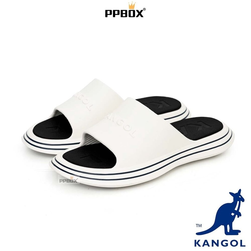KANGOL 立體文字 鞋邊條紋 拖鞋【62251621】-規格圖9