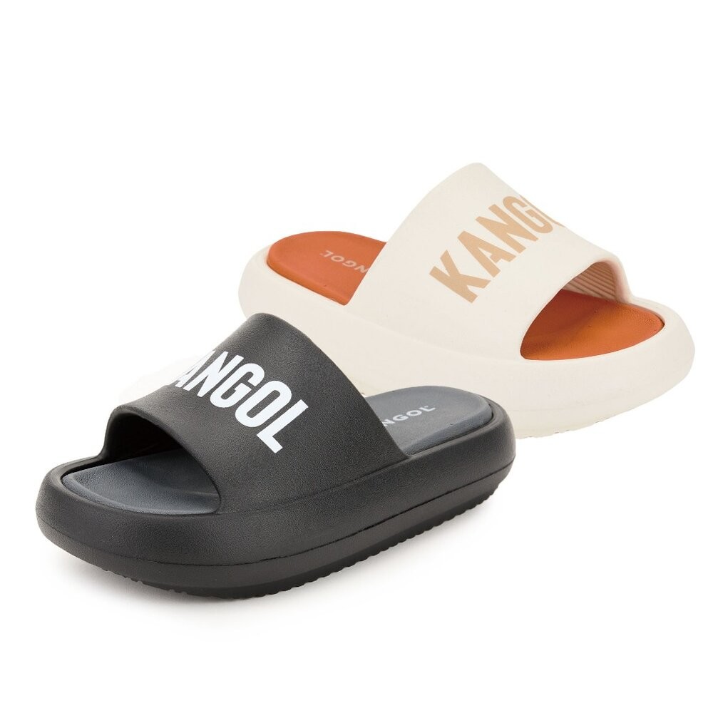 KANGOL 厚底增高撞色拖鞋 鞋子 [63558622]-細節圖2