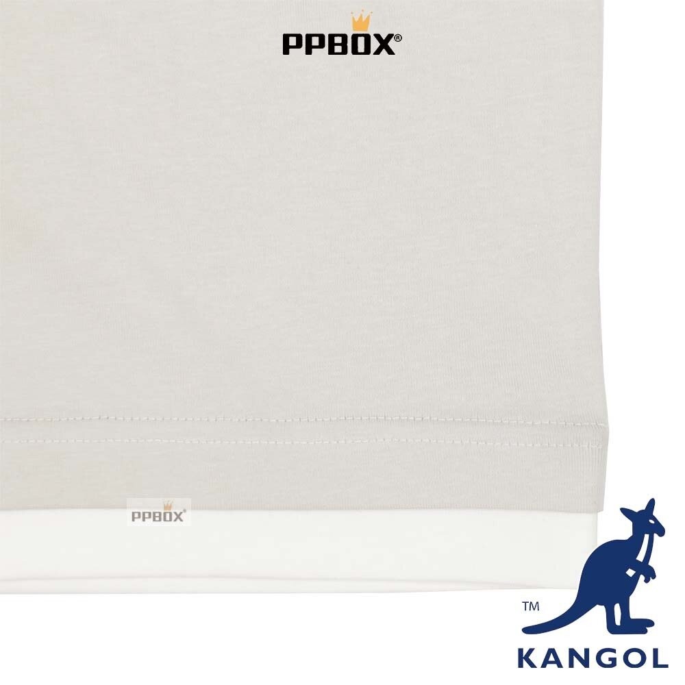 KANGOL 假兩件 刺繡LOGO短T 衣服 [65258020]-細節圖8