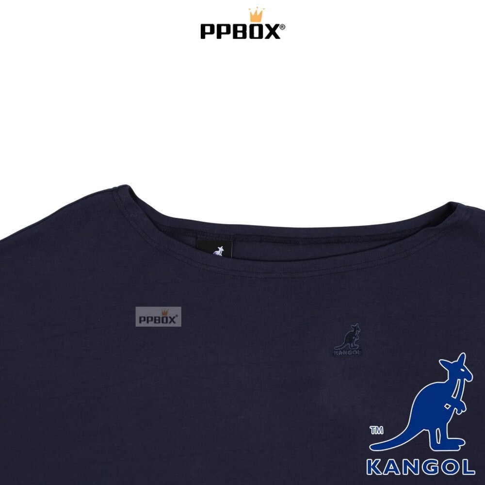 KANGOL 寬船領斜露肩短T 衣服 [66221006]-細節圖5