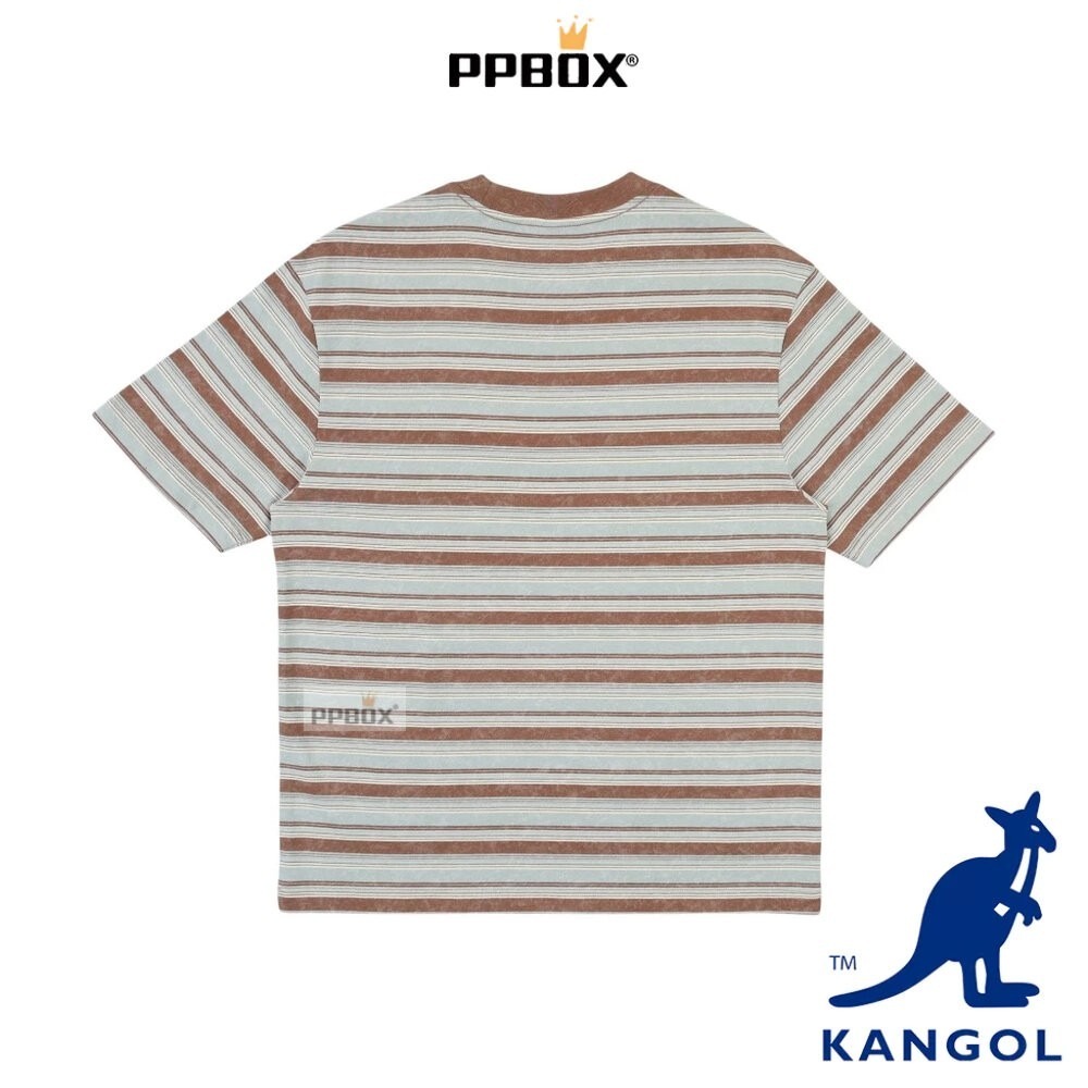KANGOL 布標條紋短T 衣服 [66251018]-細節圖4