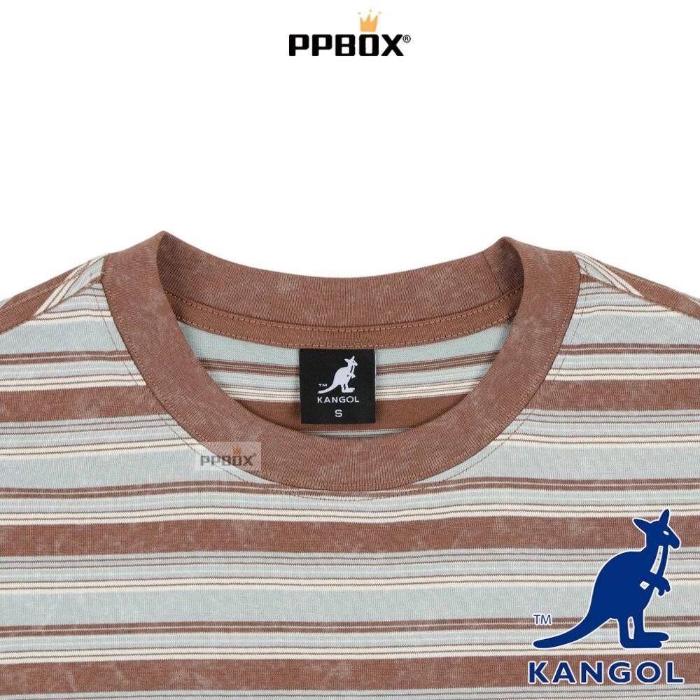 KANGOL 布標條紋短T 衣服 [66251018]-細節圖5