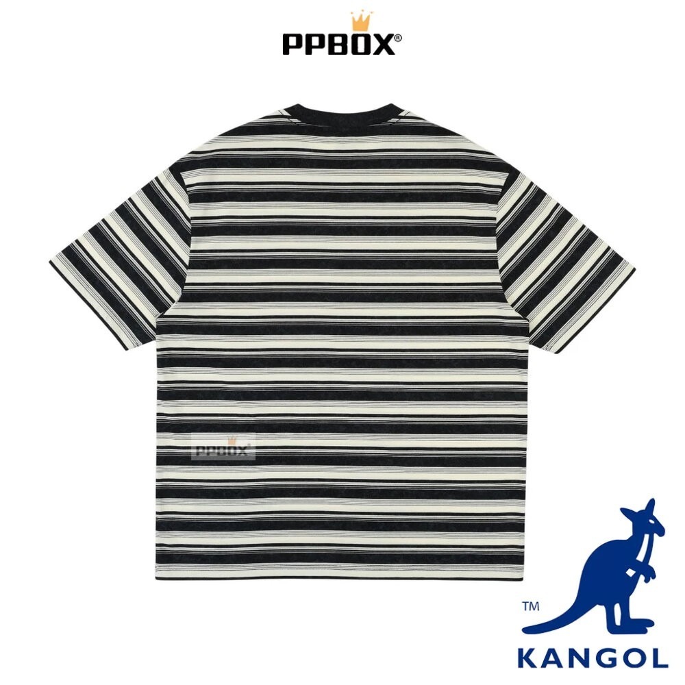 KANGOL 布標條紋短T 衣服 [66251018]-細節圖8