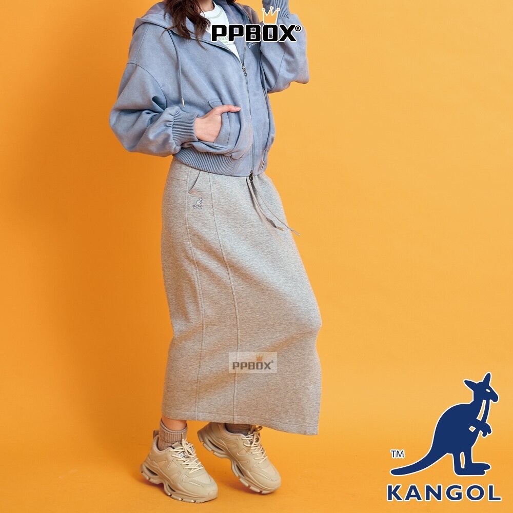 KANGOL 鬆緊調節 開叉長裙 衣服[65521503]-細節圖3