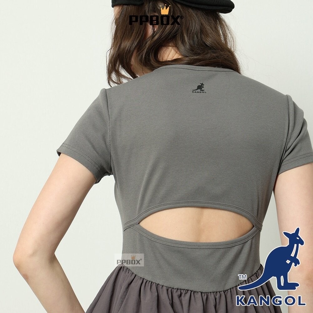 KANGOL 透氣後簍長版洋裝 衣服 [66221581]-細節圖4
