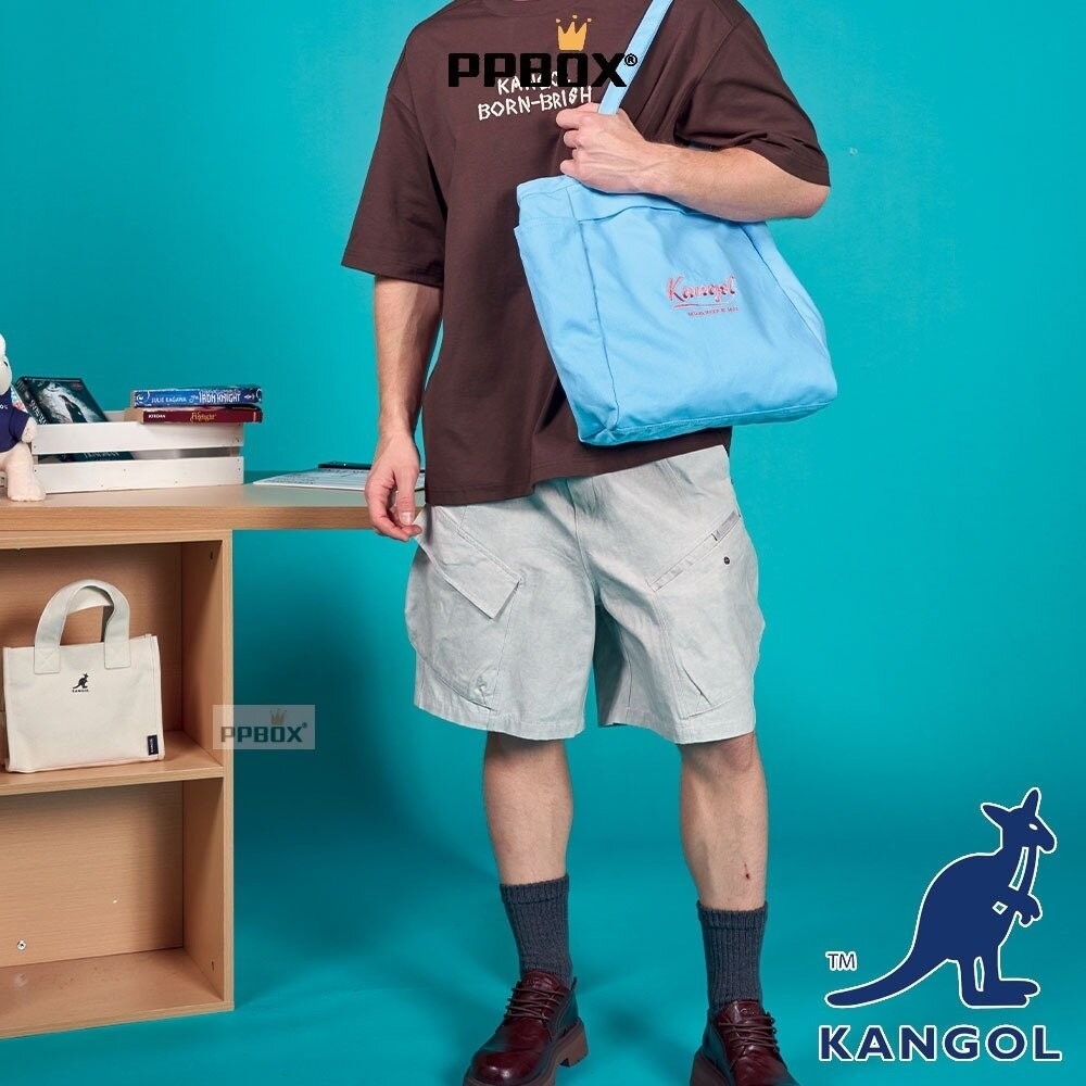 KANGOL 拼布水洗短褲 衣服 [66251552]-細節圖2