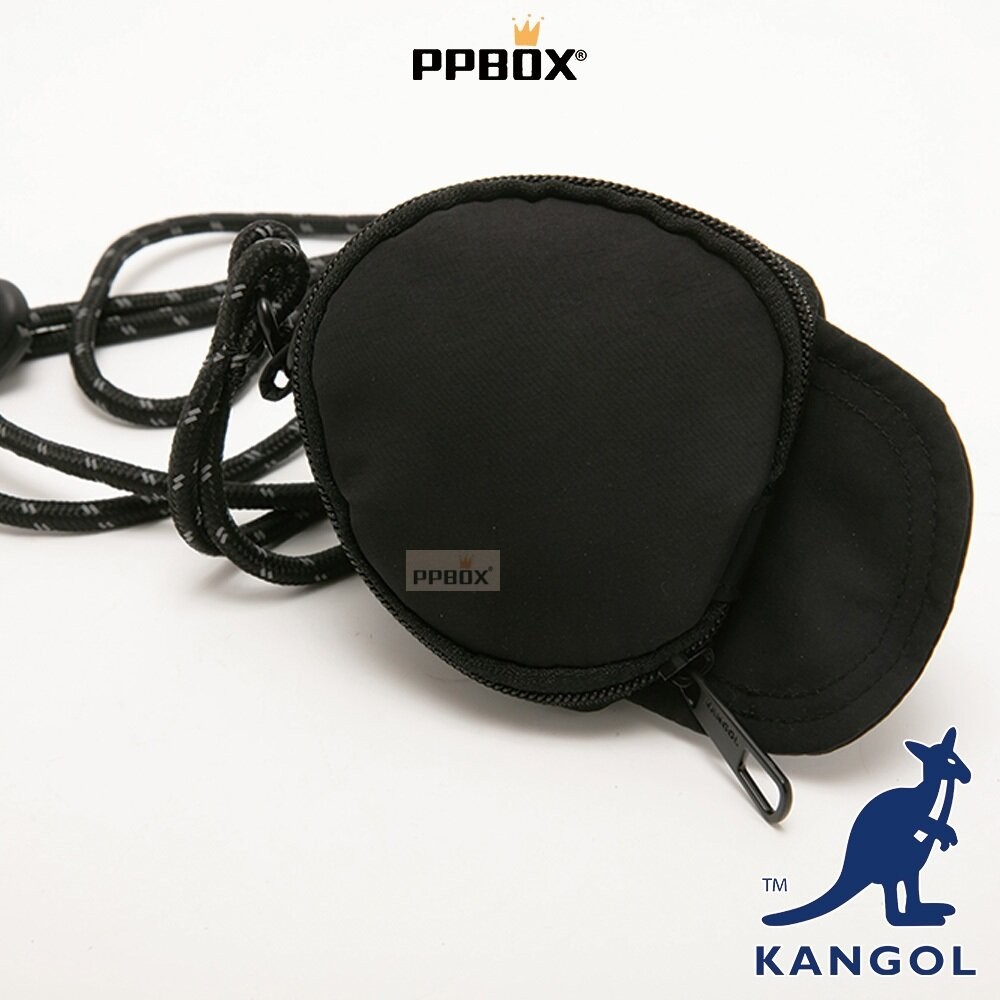 KANGOL 可斜背老帽造型零錢包 附背帶 包包 【65558783】-細節圖10