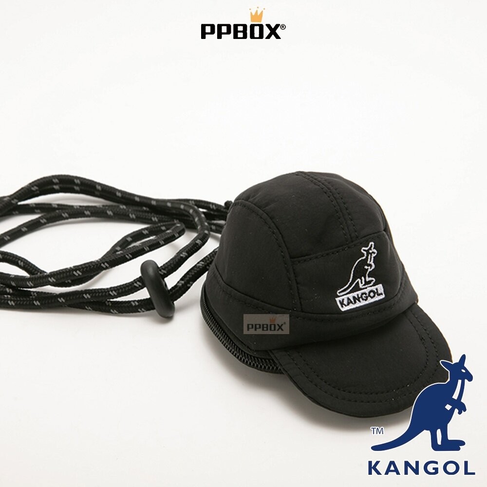 KANGOL 可斜背老帽造型零錢包 附背帶 包包 【65558783】-細節圖11