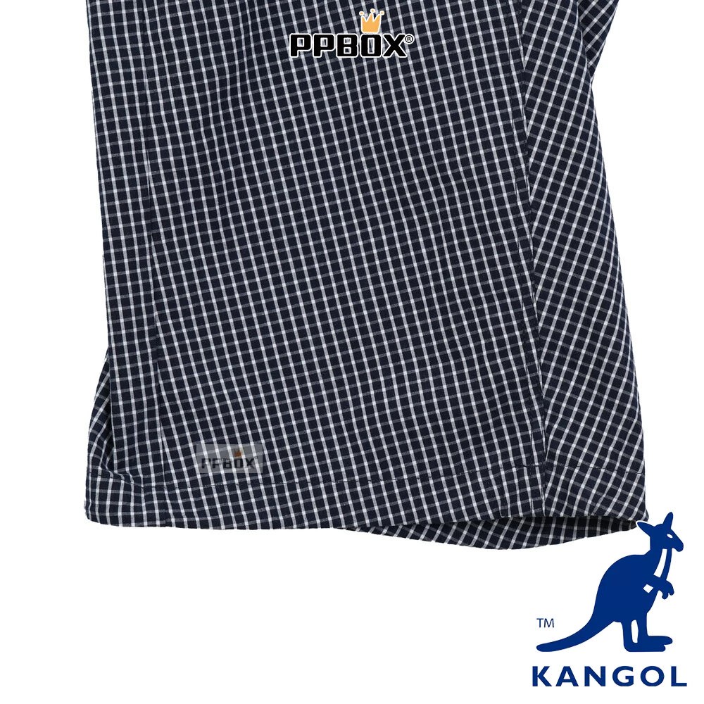 KANGOL 格紋 素色工裝長褲 系列 彎刀褲 衣服-細節圖4