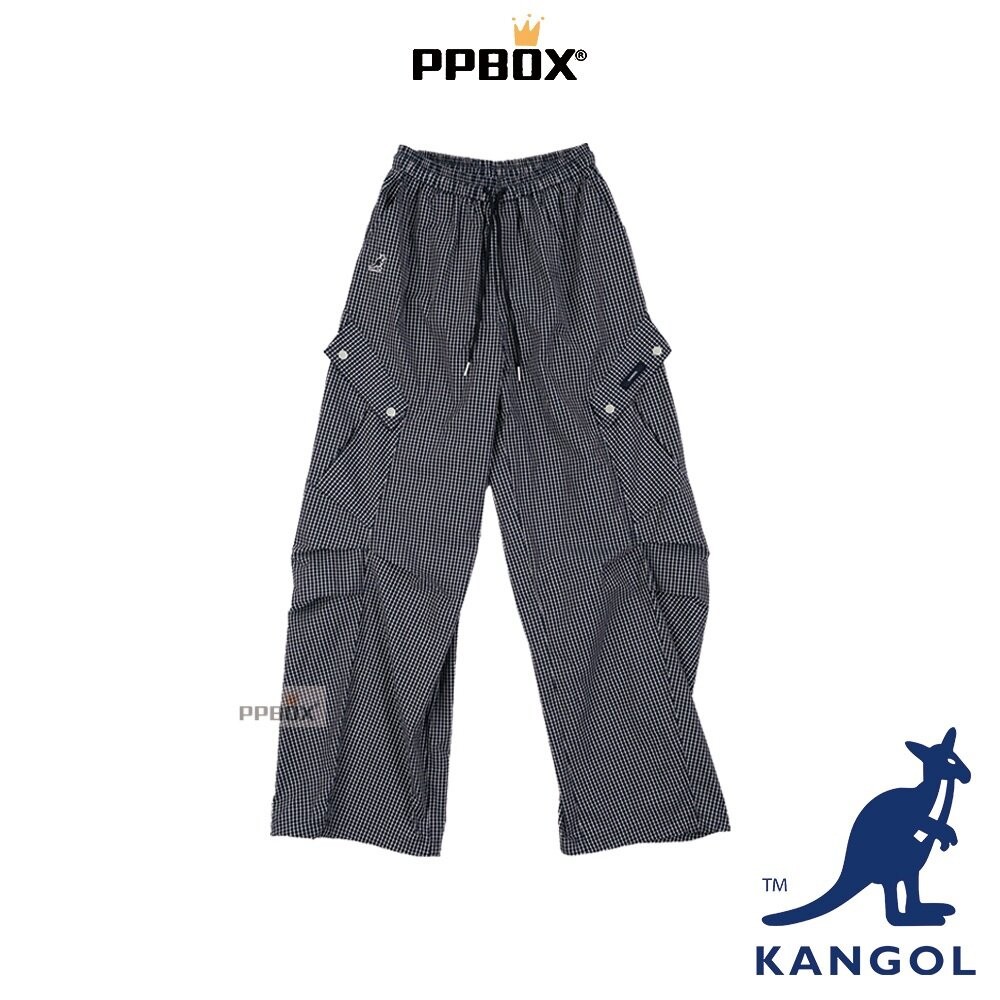 KANGOL 格紋 素色工裝長褲 系列 彎刀褲 衣服-規格圖11