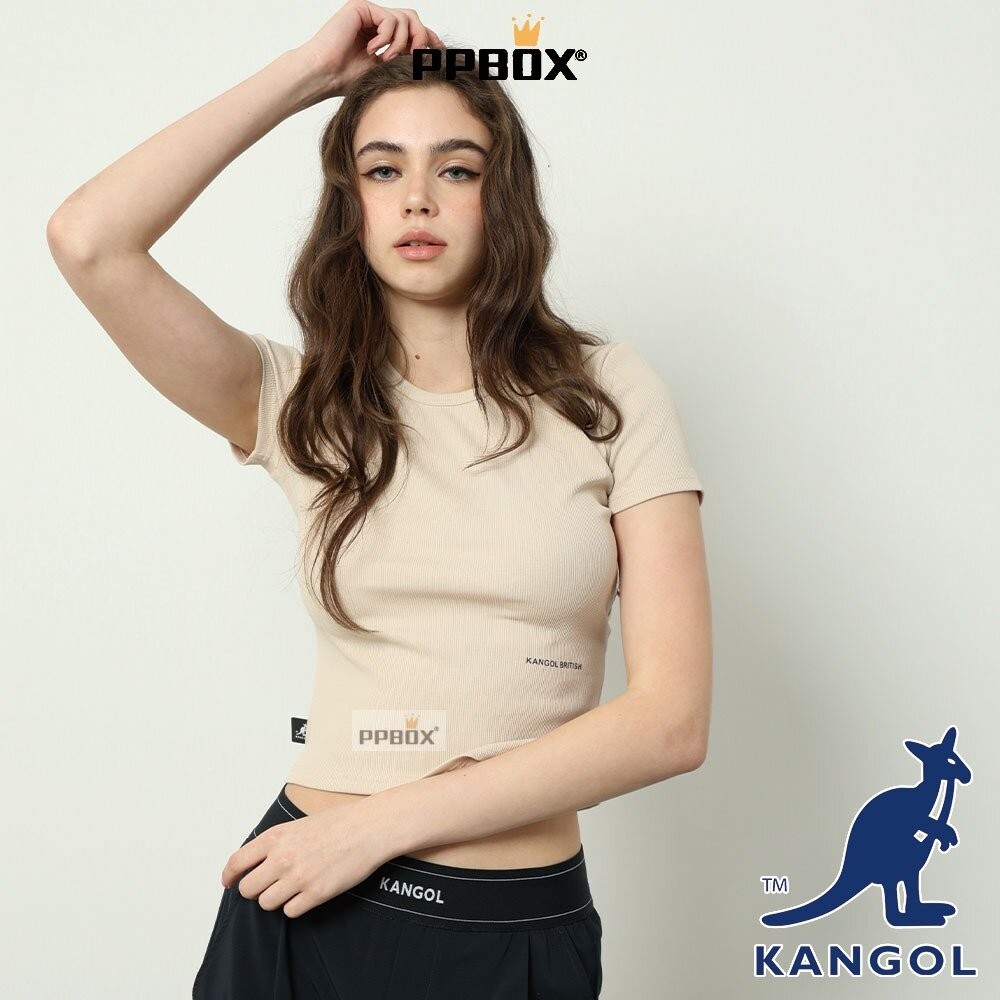 KANGOL 露背 鏤空 修身短T系列 衣服-細節圖3