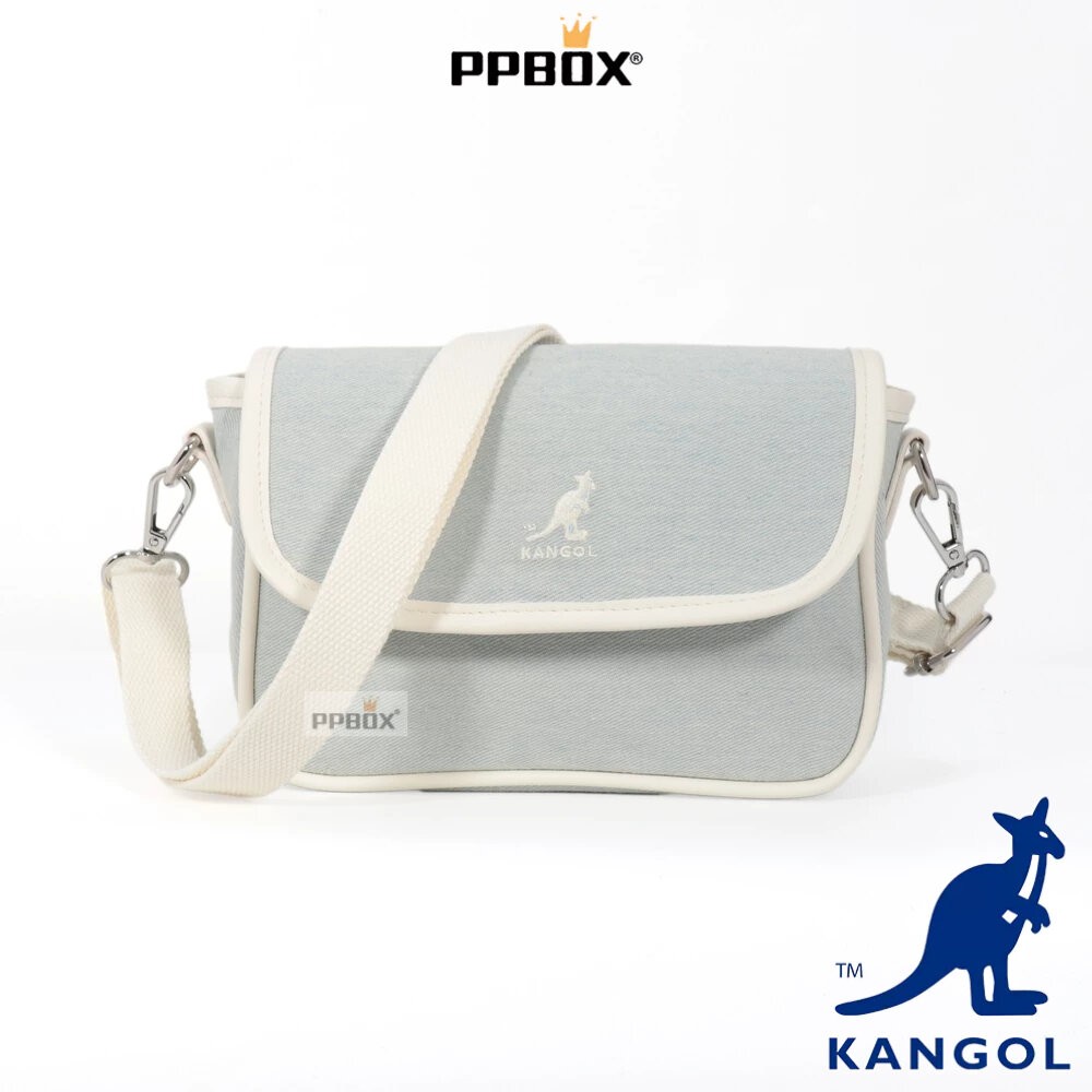 KANGOL 帆布前掀側背包 附背帶 包包 [65228701]-細節圖4